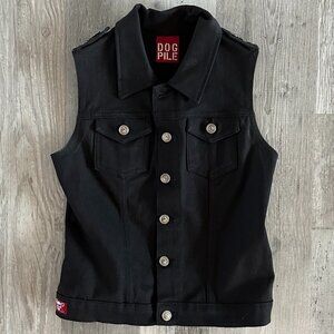Dogpile Girl's Denim Vest